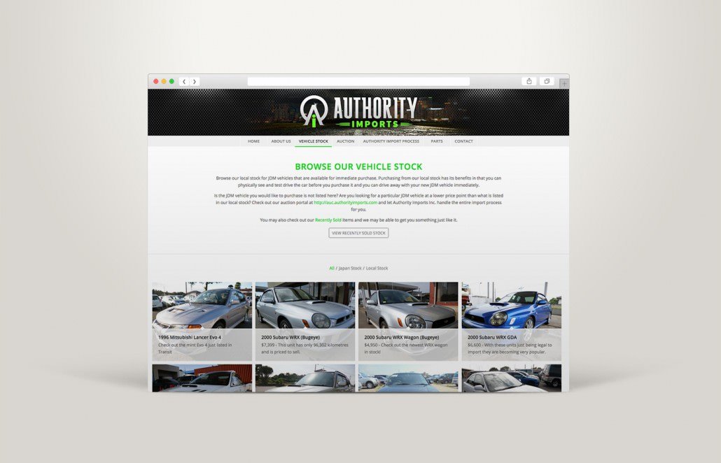 Edmonton Website Design | Authority Imports Website
