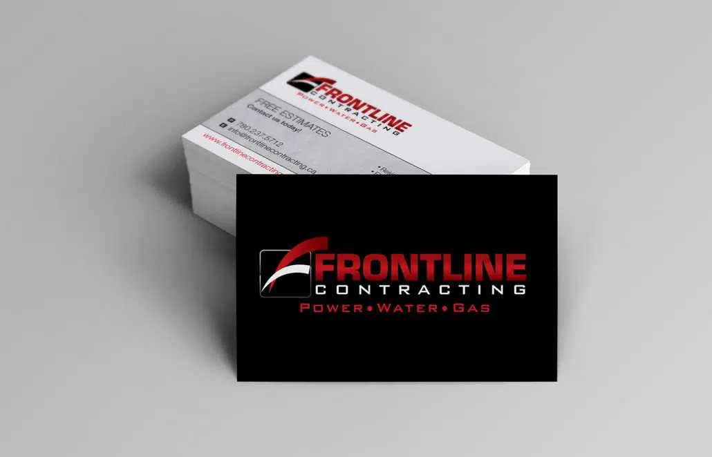 Edmonton Graphic Design | Frontline Contracting Business Card