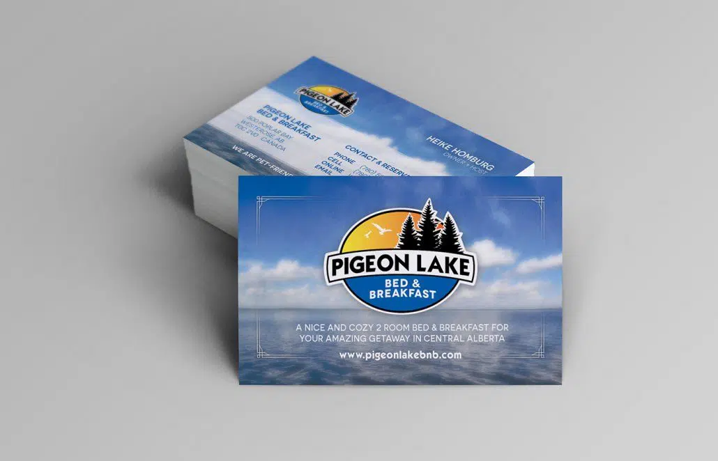 Edmonton Graphic Design for Pigeon Lake Bed and Breakfast Business Card