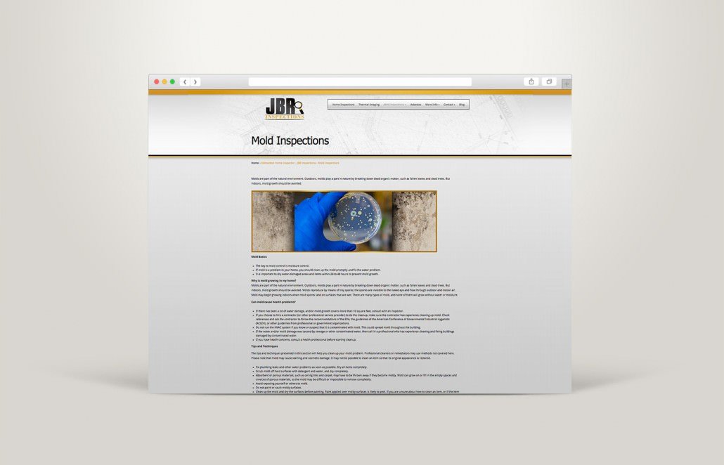 Edmonton Website Design | JBR Inspections Website