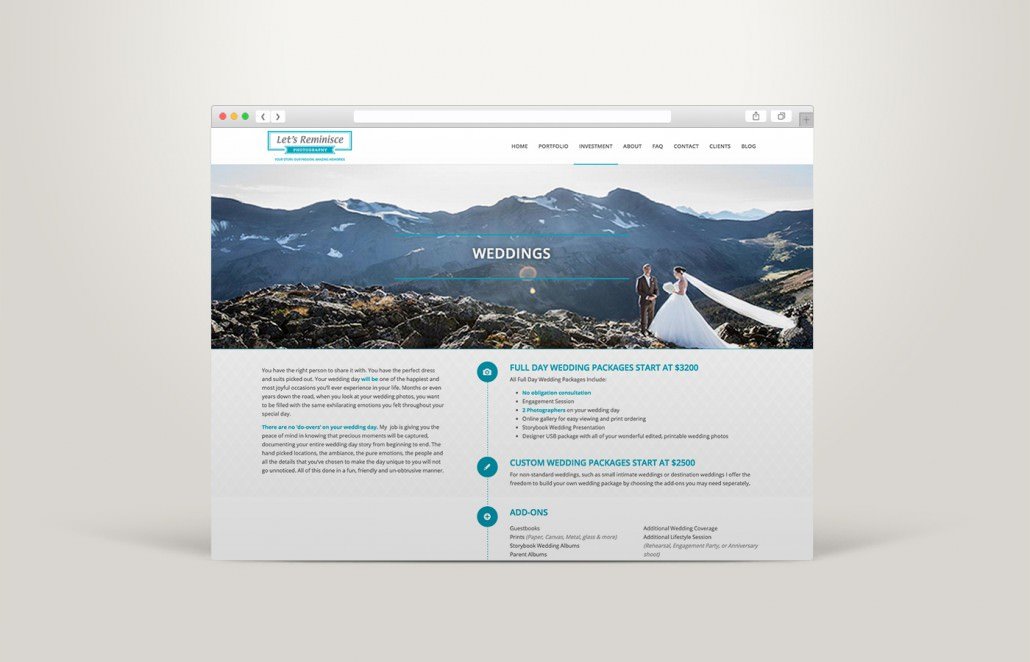 Edmonton Website Design | Let's Reminisce Website