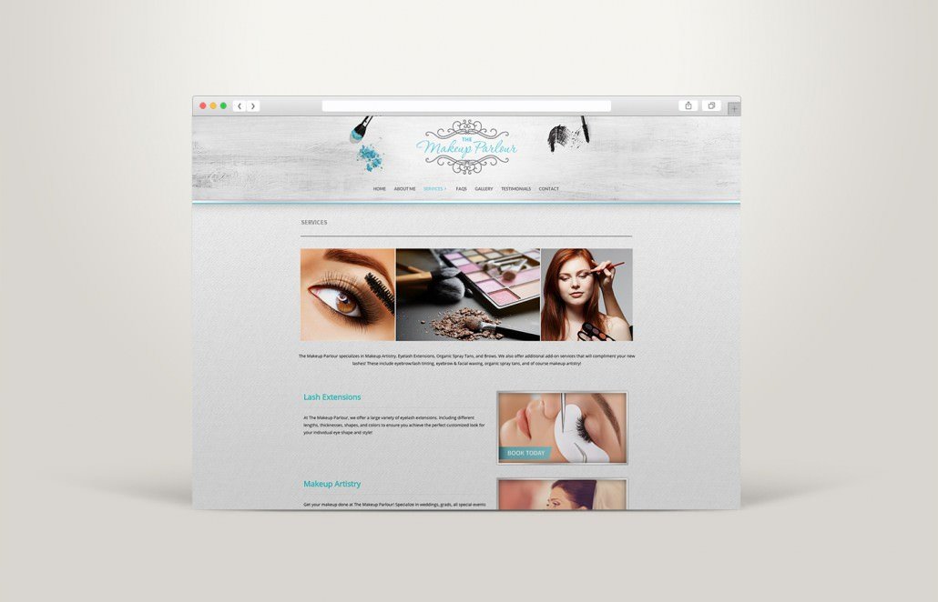 Edmonton Website Design | The Makeup Parlour Website
