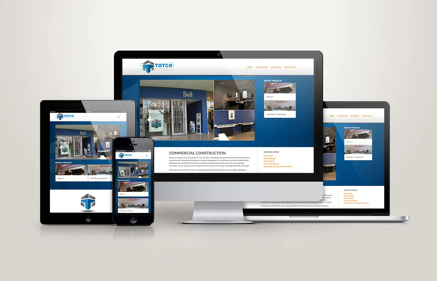Edmonton Website Design | Totco Construction Website
