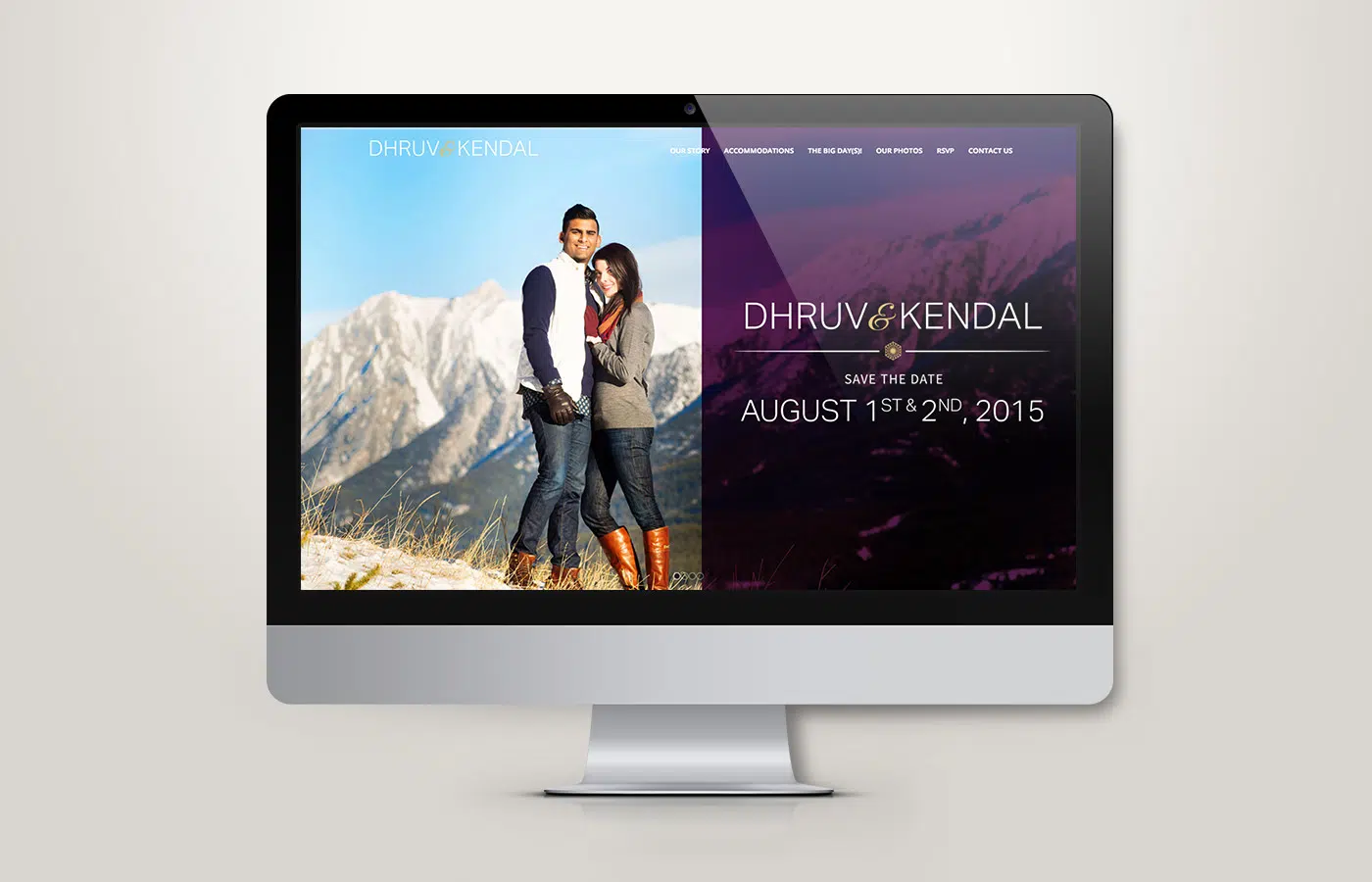 Edmonton Website Design | Dhruv and Kendal Wedding Website