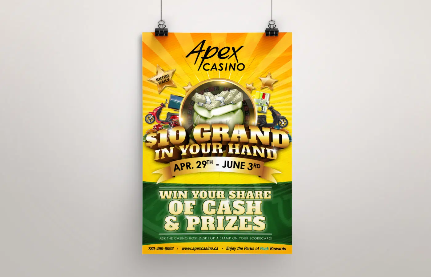 Edmonton Graphic Design | Apex Casino 10 Grand Poster