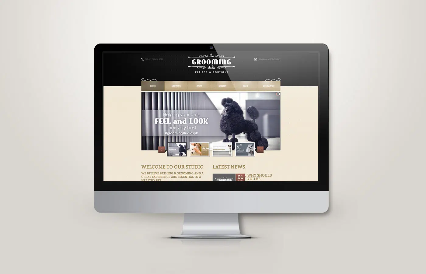 Edmonton Website Design | The Grooming Studio Website