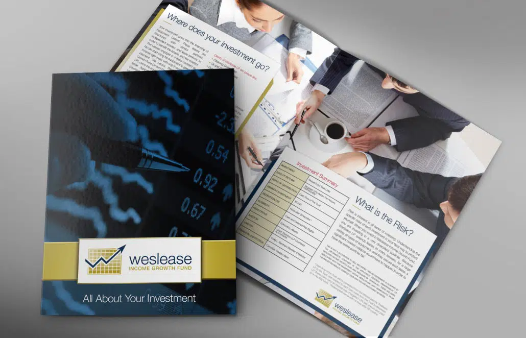 Edmonton Graphic Design | Weslease Investment Brochure