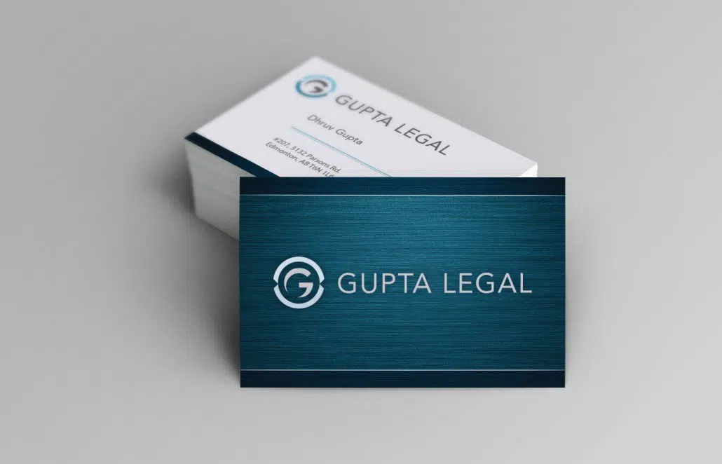 Edmonton Graphic Design | Gupta Legal Business Card