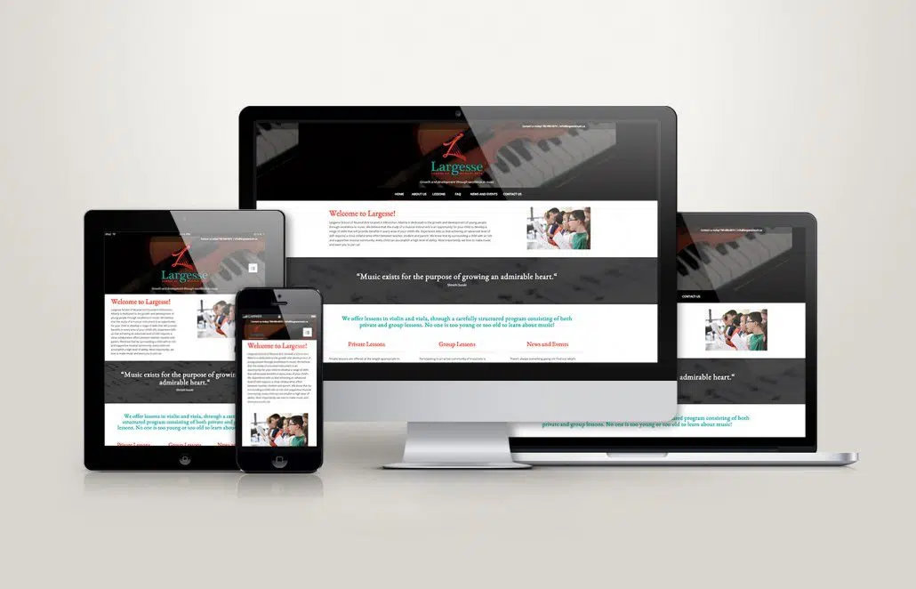 Edmonton Website Design | Largesse School of Musical Arts Website