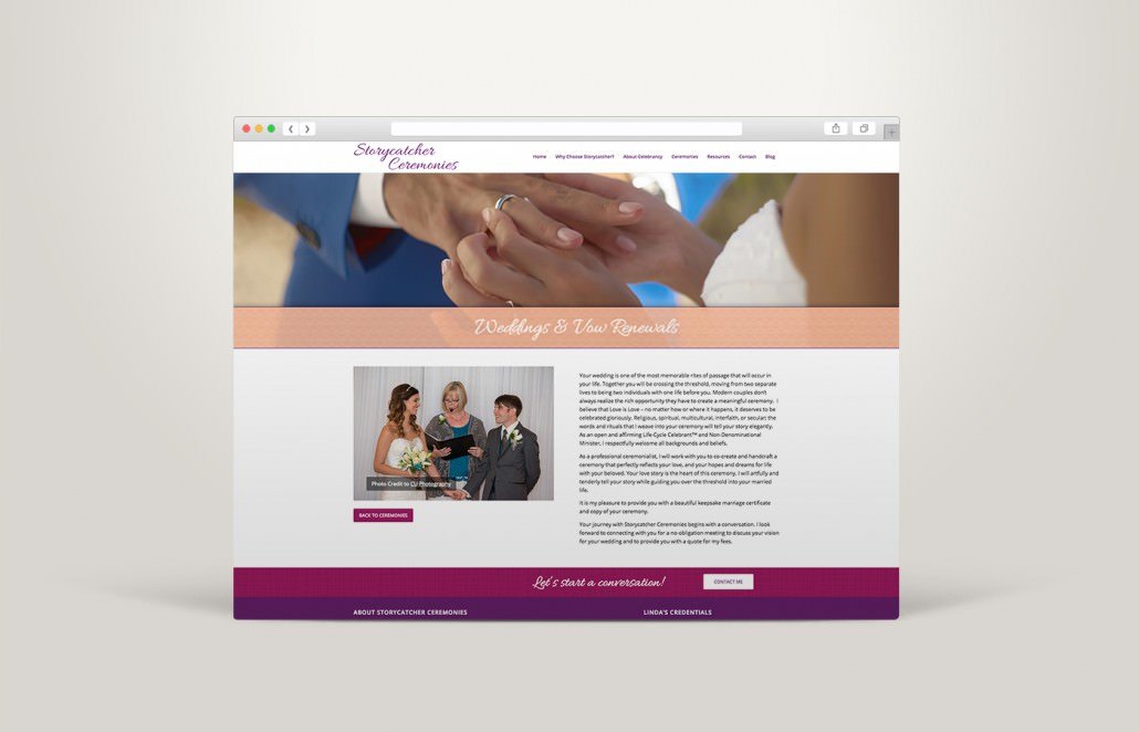 Edmonton Website Design | Storycatcher Ceremonies Website