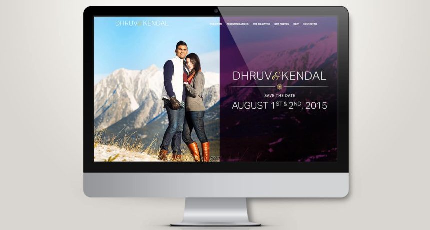 Edmonton Website Design | Dhruv and Kendal Wedding Website