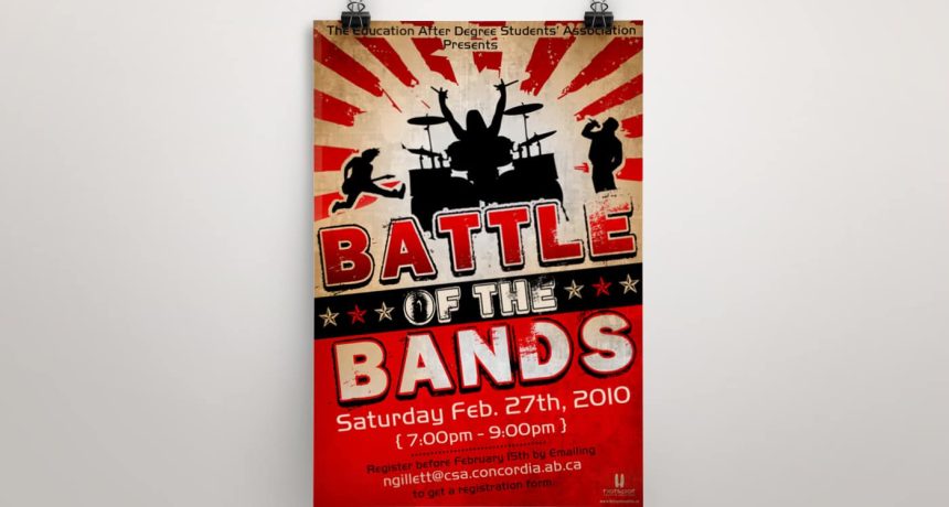 Edmonton Graphic Design | Battle of the Bands Poster
